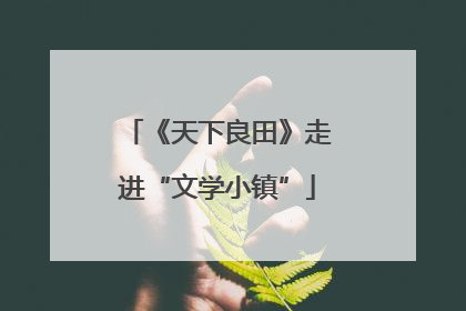 《天下良田》走进“文学小镇”