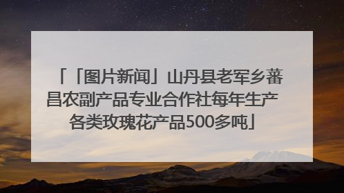 「图片新闻」山丹县老军乡蕃昌农副产品专业合作社每年生产各类玫瑰花产品500多吨