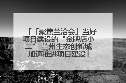 「聚焦兰洽会」当好项目建设的“金牌店小二” 兰州生态创新城加速推进项目建设