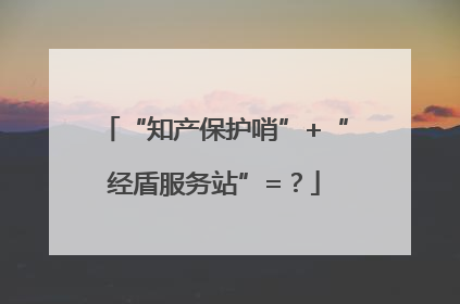 “知产保护哨”+“经盾服务站”=？