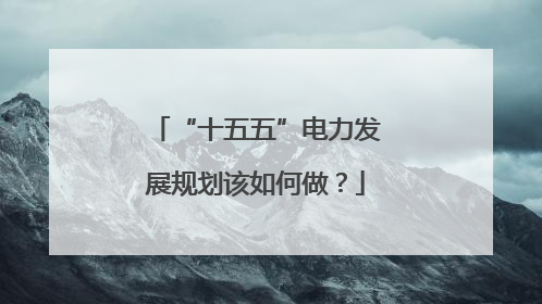 “十五五”电力发展规划该如何做？