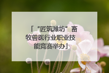 “匠筑潍坊”畜牧兽医行业职业技能竞赛举办