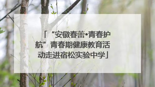“安徽春蕾•青春护航”青春期健康教育活动走进宿松实验中学