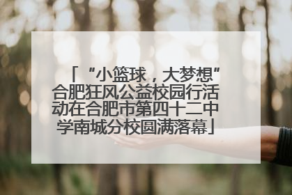 “小篮球，大梦想”合肥狂风公益校园行活动在合肥市第四十二中学南城分校圆满落幕
