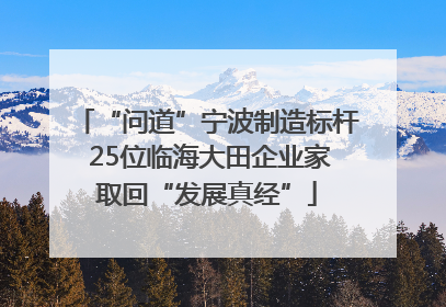 “问道”宁波制造标杆 25位临海大田企业家取回“发展真经”