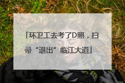 环卫工去考了D照，扫帚“退出”临江大道