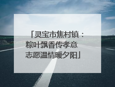 灵宝市焦村镇：粽叶飘香传孝意 志愿温情暖夕阳