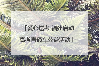 爱心送考 福建启动高考直通车公益活动