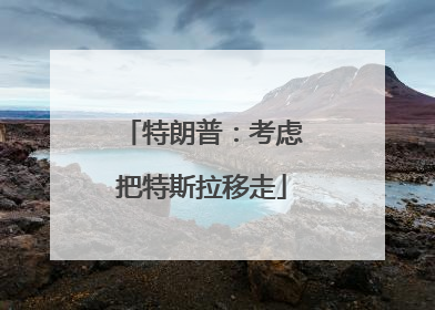 特朗普：考虑把特斯拉移走