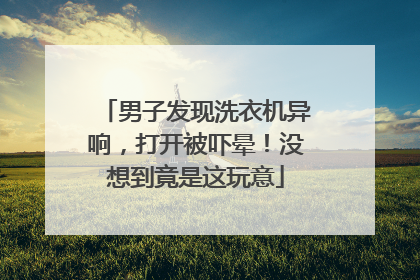 男子发现洗衣机异响，打开被吓晕！没想到竟是这玩意