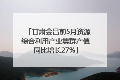 甘肃金昌前5月资源综合利用产业集群产值同比增长27%