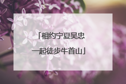 相约宁夏吴忠 一起徒步牛首山