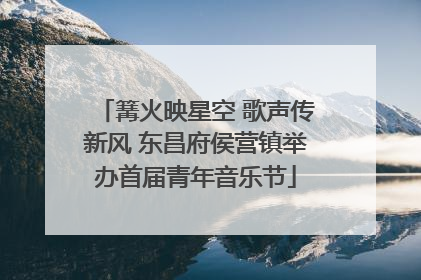 篝火映星空 歌声传新风 东昌府侯营镇举办首届青年音乐节