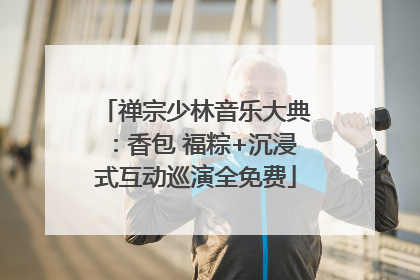 禅宗少林音乐大典：香包 福粽+沉浸式互动巡演全免费