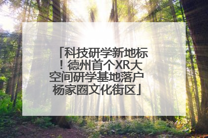 科技研学新地标！德州首个XR大空间研学基地落户杨家圈文化街区