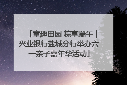 童趣田园 粽享端午｜兴业银行盐城分行举办六一亲子嘉年华活动