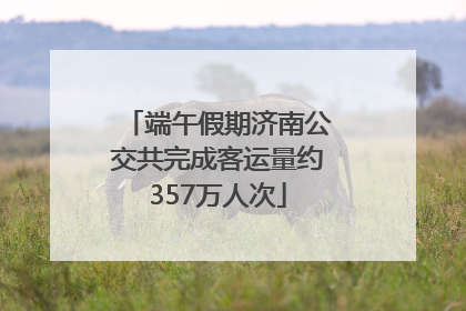 端午假期济南公交共完成客运量约357万人次
