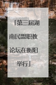 第三届湖南民盟职教论坛在衡阳举行