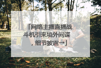 网络主播直播战斗机引来境外间谍，细节披露→
