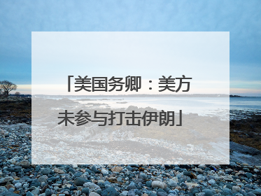 美国务卿：美方未参与打击伊朗
