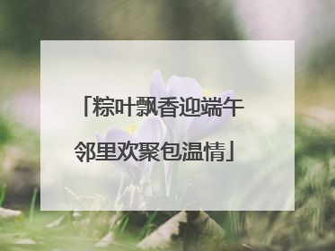 粽叶飘香迎端午 邻里欢聚包温情