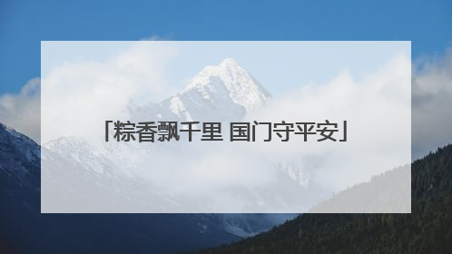 粽香飘千里 国门守平安