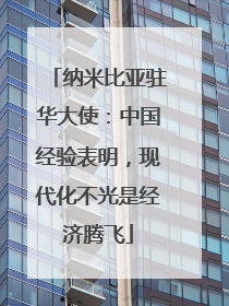 纳米比亚驻华大使：中国经验表明，现代化不光是经济腾飞