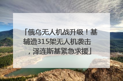 俄乌无人机战升级！基辅遭315架无人机袭击，泽连斯基紧急求援