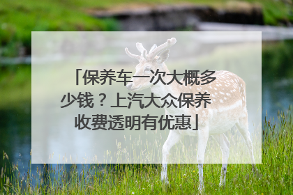 保养车一次大概多少钱？上汽大众保养收费透明有优惠