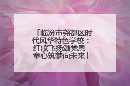 临汾市尧都区时代风华特色学校：红歌飞扬颂党恩 童心筑梦向未来