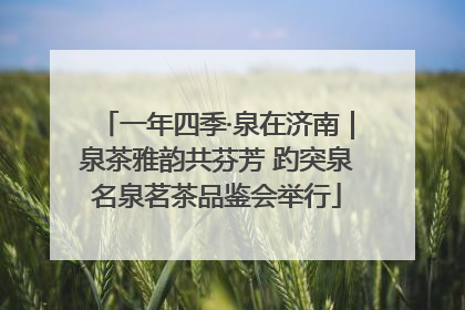 一年四季·泉在济南｜泉茶雅韵共芬芳 趵突泉名泉茗茶品鉴会举行