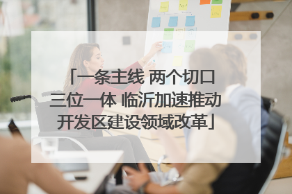 一条主线 两个切口 三位一体 临沂加速推动开发区建设领域改革