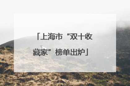 上海市“双十收藏家”榜单出炉