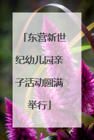 东营新世纪幼儿园亲子活动圆满举行