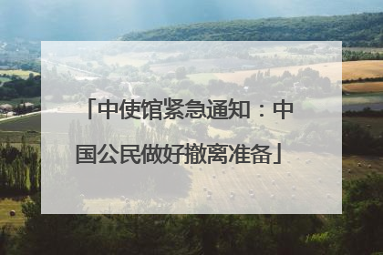中使馆紧急通知：中国公民做好撤离准备