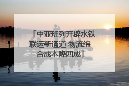 中亚班列开辟水铁联运新通道 物流综合成本降四成