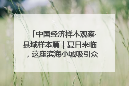 中国经济样本观察·县域样本篇｜夏日来临，这座滨海小城吸引众多年轻人打卡……