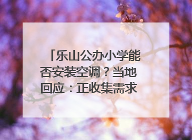 乐山公办小学能否安装空调？当地回应：正收集需求，部分中小学已启动安装｜云求助