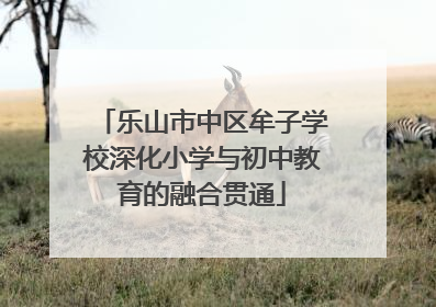 乐山市中区牟子学校深化小学与初中教育的融合贯通
