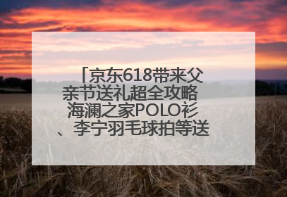 京东618带来父亲节送礼超全攻略 海澜之家POLO衫、李宁羽毛球拍等送到爸爸心坎上