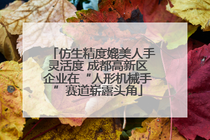 仿生精度媲美人手灵活度 成都高新区企业在“人形机械手”赛道崭露头角