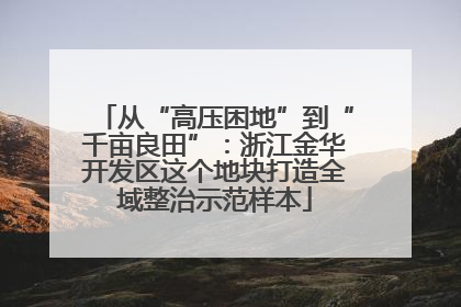 从“高压困地”到“千亩良田”：浙江金华开发区这个地块打造全域整治示范样本