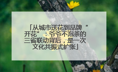 从城市送花到品牌“开花”：爷爷不泡茶的三省联动背后，是一次文化共振式扩张