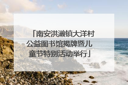 南安洪濑镇大洋村公益图书馆揭牌暨儿童节特别活动举行