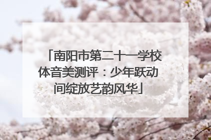 南阳市第二十一学校体音美测评：少年跃动间绽放艺韵风华