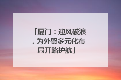 厦门：迎风破浪，为外贸多元化布局开路护航