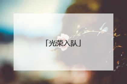 光荣入队