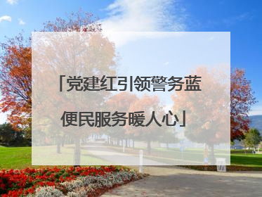 党建红引领警务蓝 便民服务暖人心