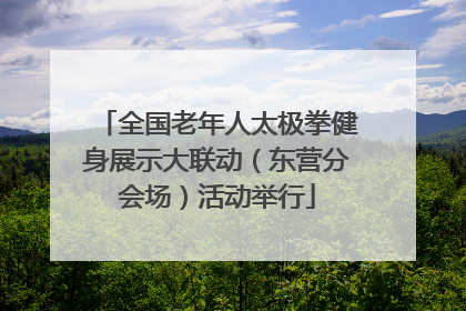 全国老年人太极拳健身展示大联动（东营分会场）活动举行