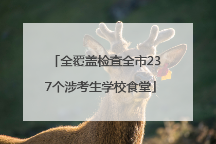 全覆盖检查全市237个涉考生学校食堂